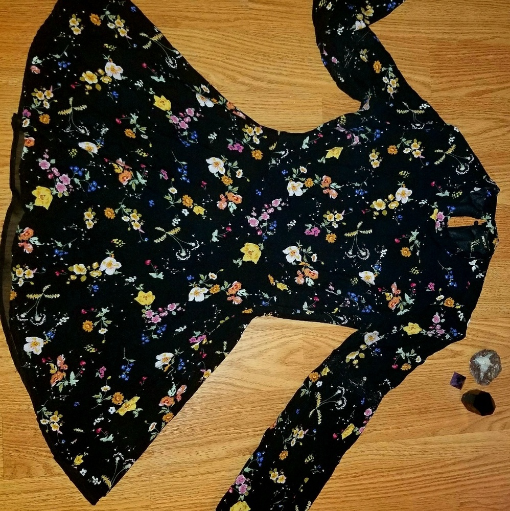 Black floral dress